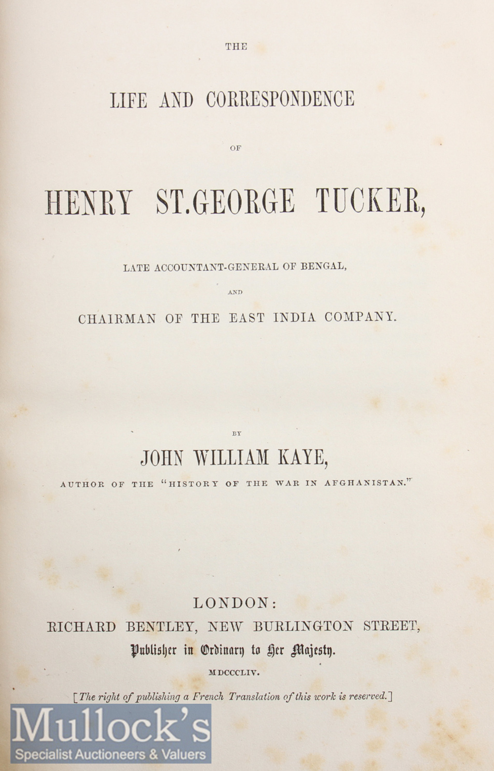 The Life And Correspondence of Henry St George Tucker^ Late Chairman of The East India Company - Image 2 of 2