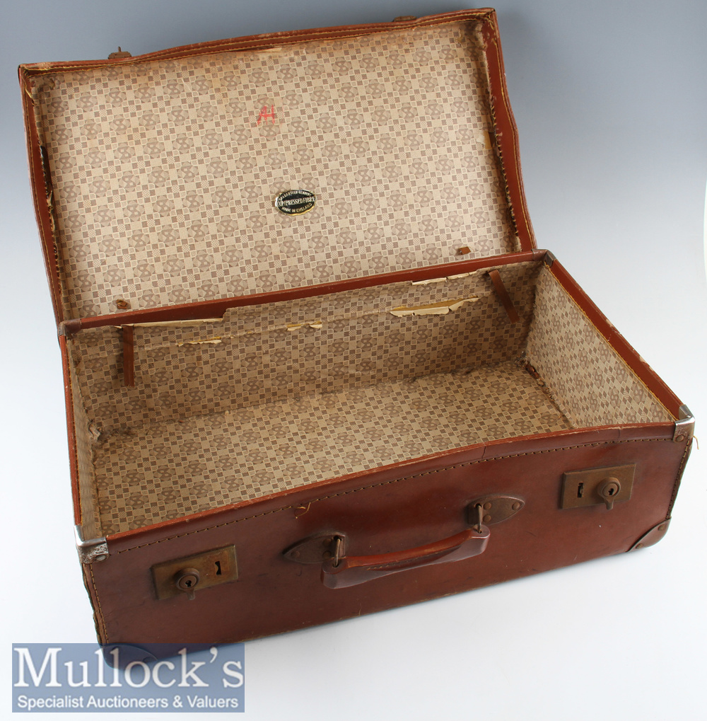 Vintage Faux Leather Suitcase - Image 2 of 2