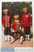 India Military Colour Print - Original colour print showing officers of the 15th Ludhiana Sikh