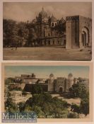 India Postcards (2) Maharaja Ranjit Singh tomb & Hazuri Bagh ^ Lahore Punjab c1900s