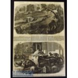 India - Perils of Dawk Travelling in India two original engravings and text 1858 ‘Appearance of a