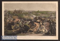 India – The Battle of Meeanee colour engraving by J.B. Allen^ mounted measures 40x34cm