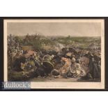 India – The Battle of Meeanee colour engraving by J.B. Allen^ mounted measures 40x34cm