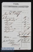 1837 Bradford Coaching Inns Printed Bills - Talbot Inn Printed Bill with manuscript annotations