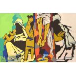 MF Husain (1913-2011) Signed Limited Edition Colour Serigraph 172/300 with signature to margin below