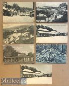 Collection of (14) printed postcards of Ranikhet^ India c1900s. Set includes views of the mall and