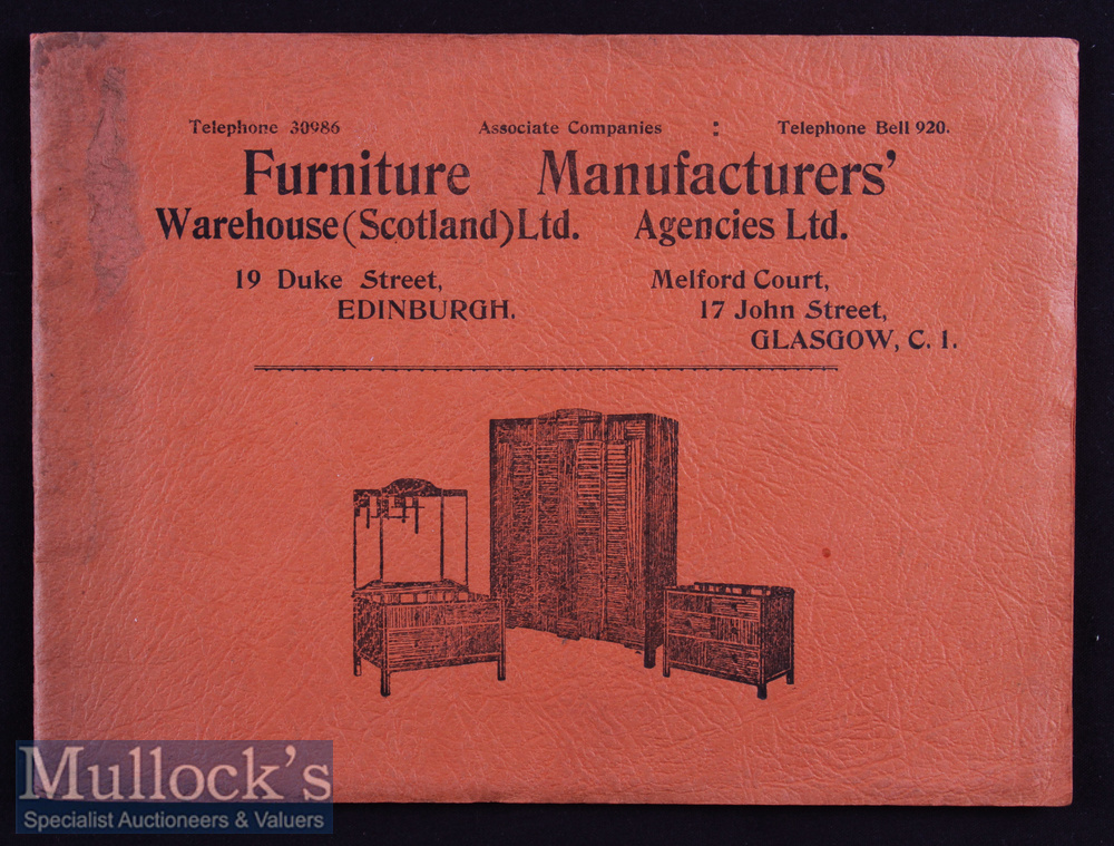 Furniture Manufacturers (Scotland) Ltd 1930s Sales Catalogue. A 34 page catalogue illustrating their