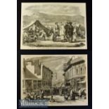India & Punjab - Original engravings after W Carpenter ‘Street and Bazaar Peshwur’ 1858 25x19cm