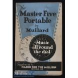 The Master Five Portable by Mullard. 1928 Catalogue - Illustrating and extensively detailing this