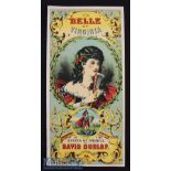 United States Of America - “The Belle Of Virginia" - A Most Beautiful Advertising Poster Circa 1880s