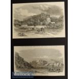 Sikh War 1849 – Two Original Engravings to include Ruins of The Fort at Rhotas by GT Vigne and