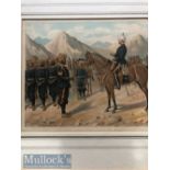 India - Original colour lithograph of a Sikhs of the Punjab frontier force no1 Kohat mountain