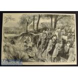 India – Large Original 1876 Engraving The Prince of Wales Tiger – Shooting with Sir Jung Bahadoor