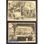 India – Two Original 1876 Engravings of the Royal Visit to Gwalior from sketches by William Simpson^