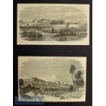 India & Punjab – Two Original Engravings to include Peshawur from a drawing by G T Vigne 1849