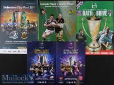 European Rugby Champions Cup Final etc Programmes (5): Mostly large glossy issues from 1998, 2007,