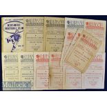 Selection of 1950s Crewe Alexandra home football programmes 53/54 Grimsby Town, Scunthorpe Utd,