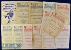 Selection of 1950s Crewe Alexandra home football programmes 53/54 Grimsby Town, Scunthorpe Utd,