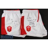 Scarce Signed Wales RWC 2019 Player Issue Shorts (2): XXL Under Armour high-tech fully logoed team