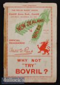 1935/1953 Wales v New Zealand Rugby Programmes (2): Pair of Cardiff issues - the latter being the