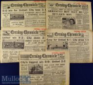 War time Manchester Evening Chronicle (Football Edition) newspapers as follows: 16 February 1945