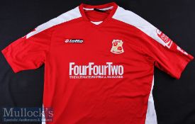 2008/09 Timlin Swindon Town Match Worn football shirt No 4, short sleeve, home shirt, size L