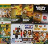 1988-2010 Australia v England Rugby programmes (8): All large colourful A4 issues from Down Under,