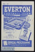 1948/49 Liverpool County Combination match programme Everton ‘A’ v Orrell 29 January 1949, 4