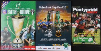 European Rugby Champions Cup Final & Pool Programmes (3): Finals at Bordeaux 1998 & Cardiff 2011 and