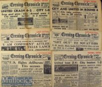 War time Manchester Evening Chronicle (Football Edition) newspapers as follows: 22 December 1945