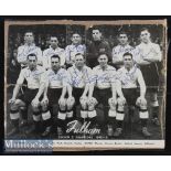 Early 1948/49 Signed Fulham Team Print depicts Division II Champions measures 18x14cm some folds and