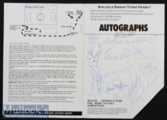 Wolverhampton Wanderers Signed Sheet with 13x autographs including W. Clarke, G. Berry, J. Richards,