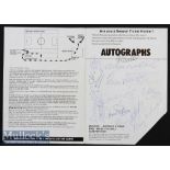 Wolverhampton Wanderers Signed Sheet with 13x autographs including W. Clarke, G. Berry, J. Richards,