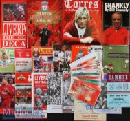 Assorted Selection of Liverpool football Ephemera such as programmes, magazines, team sheets,
