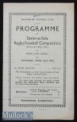 1939 Manchester Sevens Prelims Rugby Programme: 6 sided foldout issue with results inked in. Good