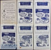 1940s Manchester City football programmes to include 46/47 Barnsley (A) and 46/47 Glasgow Rangers,