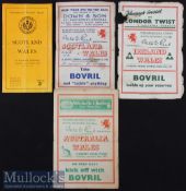 1946/47 Wales Rugby ‘Victory’, 5 Nations & Tour Game Programmes (4): Only the last in good