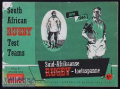 South African Rugby Test Team Booklet: Fascinating item containing a wealth of information &