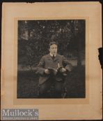 1900s Percy Bush Photographic Rugby Portrait: Lovely large photograph of the dapper genius of a
