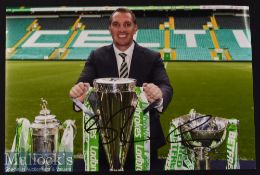 Brendan Rogers Signed Celtic coloured Photograph measures 30x21cm approx.