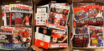 Selection of Modern Manchester United Home football programmes from 2000 onwards with mostly