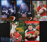 Pro-12/14 Rugby Finals & Semis Rugby Programmes (5): 2001 & 2003 Semis, Munster v Ulster; 2003 Final