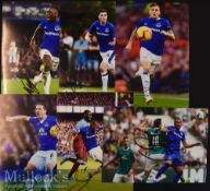 6x Signed Everton Signed Colour Photographs measuring 30x21cm approx.