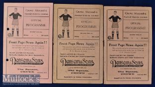 1948/49 Crewe Alexandra home match football programmes including Millwall (FAC), Hull City,