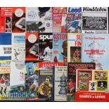 Selection of Cup Semi Final football programmes from 1960 onwards consisting of League Cup and FA