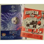 European Club Champions Football Programmes inc Replica (2): The actual issue for the Champions