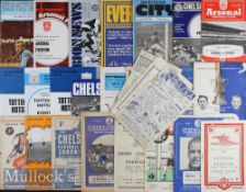 Selection of Everton away match programmes to include 1946/47 Chelsea, Arsenal 1947/48 Derby County,