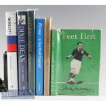 6x Signed Football Books to include Derek Dooley, Dixie Dean, George Hardwick, Tom Finney, Stanley