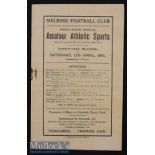 1931 Melrose Rugby Sevens Programme: 8pp yellow paper issue in remarkably good condition for age and