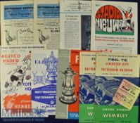 Tottenham Hotspur big match programmes to include FAC finals 1961, 1962, 1967 + match ticket, 1967